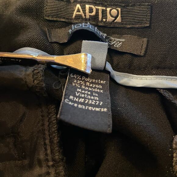 Apt 9 Slacks Black Modern Fit Size 6 Vintage Preppy Dressy Work - Picture 8 of 10